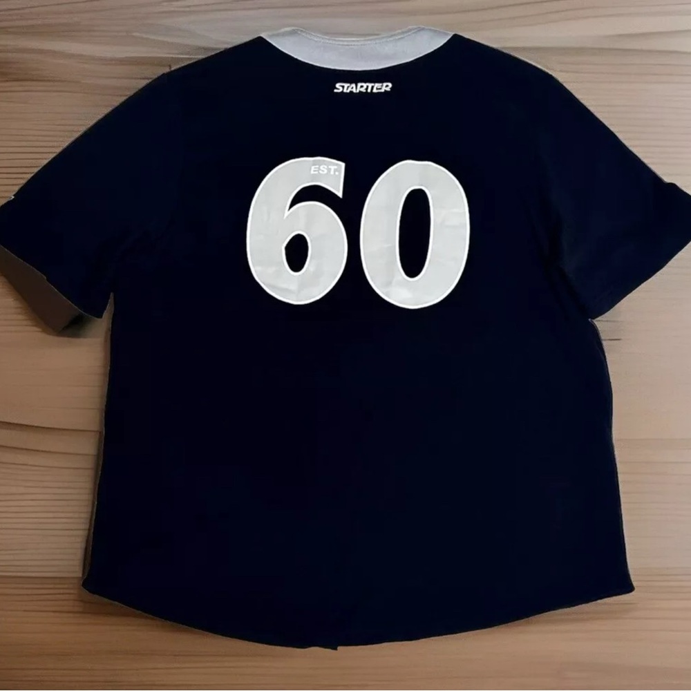 Las Vegas Raiders Starter Retro Baseball Style Twill NFL Jersey Size Black NWT - Picture 4 of 4